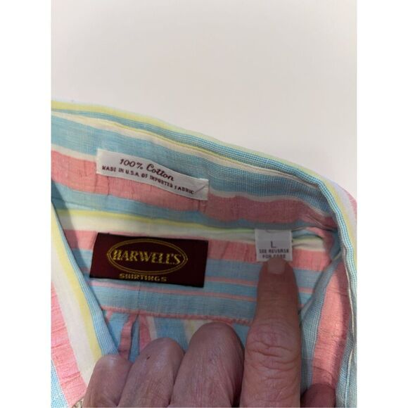 Vintage Harwells‎ button down size Large A18 - Picture 2 of 5